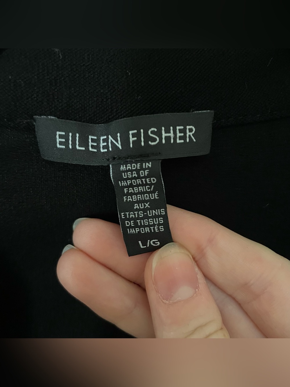 Eileen Fisher Black Long Line Blazer Jacket $248 large - Picture 3 of 6